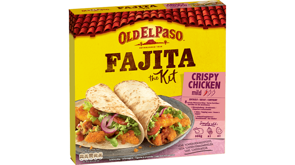 Kit fajitas poulet croustillant Produits mexicains Old El Paso